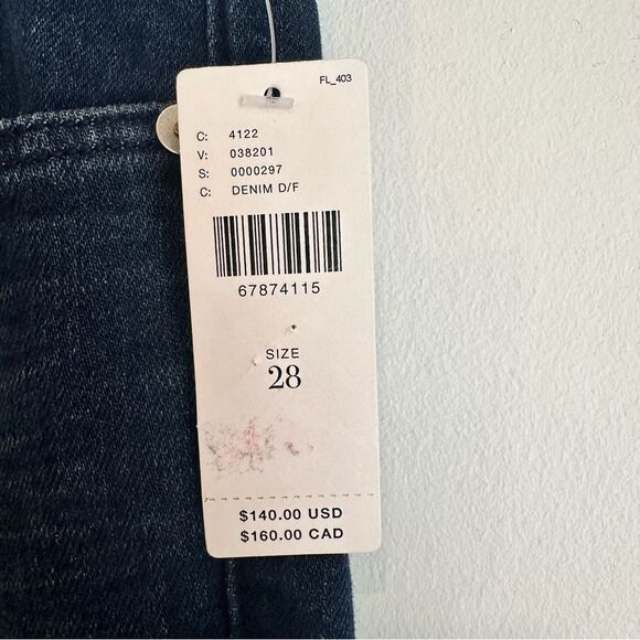 Anthropologie Pilcro Low-Rise Dark Wash Boho Style Flare Jeans Size 28 NWT - Picture 8 of 13